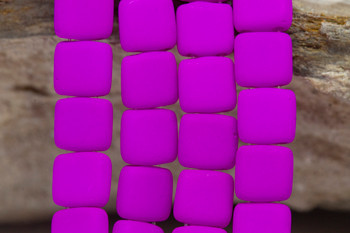 CzechMates® 6mm 2 Hole Tile -- Neon Purple