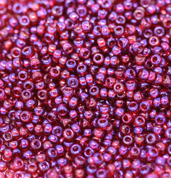 Size 11 Miyuki Seed Beads -- 299J Transparent Burgundy AB