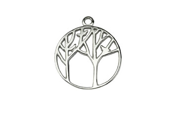 Woodland Tree Round Circle - Sterling Silver