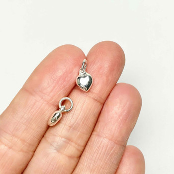 Tiny Puffy Heart - Sterling Silver