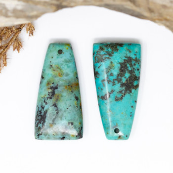 African Turquoise 20x40mm Slab Pendant