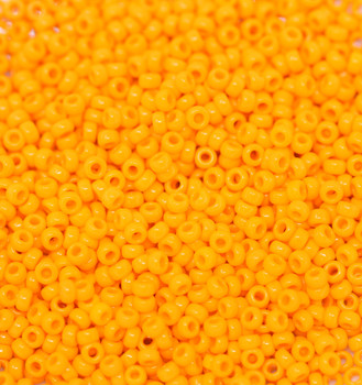 Size 11 Miyuki Seed Beads -- 405 Opaque Light Orange