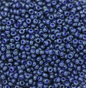 Size 11 Miyuki Seed Beads -- 414B Opaque Dark Navy Blue