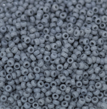 Size 11 Miyuki Seed Beads -- 416A Opaque Light Grey