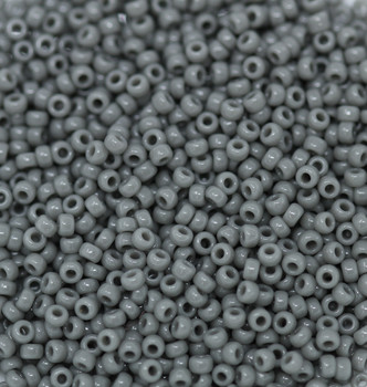 Size 11 Miyuki Seed Beads -- 416B Opaque Grey