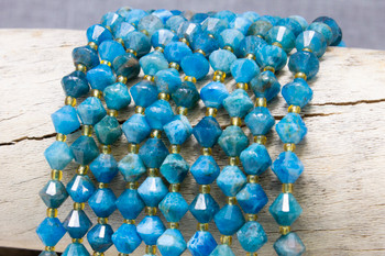 Apatite Polished 8mm Faceted Bicone