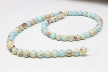 Blue Imperial Jasper Manmade Polished 6mm Round