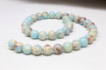 Blue Imperial Jasper Manmade Polished 10mm Round