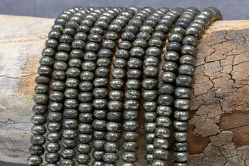 Pyrite Polished 4x6mm Rondelle