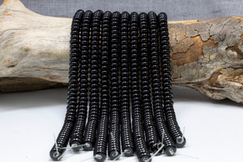 Black Onyx Polished 5x10mm Rondel