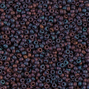 Size 11 Miyuki Seed Beads -- 2016 Metallic Brown Iris Matte