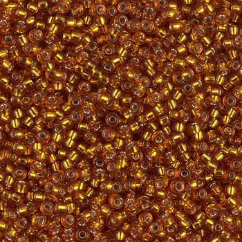 Size 11 Miyuki Seed Beads -- 2422 Topaz / Silver Lined