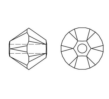 Swarovski Crystal Siam AB 5328 6mm Bicones