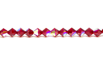 Swarovski Crystal Siam AB 5328 6mm Bicones