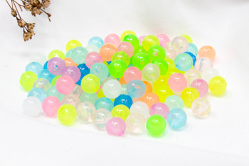 Luminous Acrylic Glow in the Dark 6mm Round Beads - Package of 100