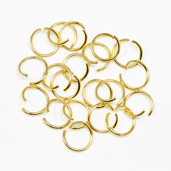 18K Gold Plated Stainless Steel 7mm Round 20 Gauge OPEN Jump Rings - 20 Pieces