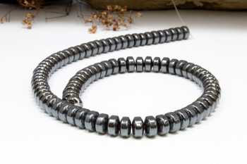 Hematite Polished 4x8mm Rondelle