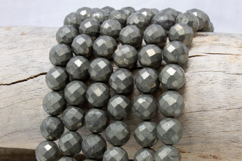 Pyrite A Grade 12mm Faceted Round