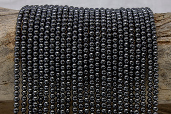 Hematite A Grade Polished 4mm Round