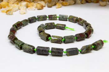 Dragons Blood Jasper Polished 8-9x11-12mm Irregular Cuboid