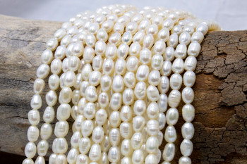 Freshwater Pearls A Grade 4.5-7mm Rice