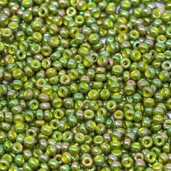 Size 11 Miyuki Seed Beads -- 318Q Avocado Iris