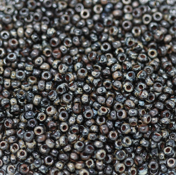 Size 11 Miyuki Seed Beads -- 4511 Picasso Black