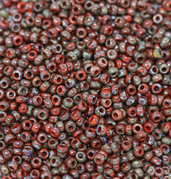 Size 11 Miyuki Seed Beads -- 4513 Picasso Red