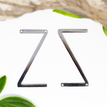 Stainless Steel 21x37mm Letter Z Pendant