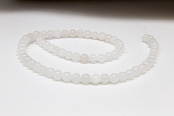 White Jade Polished 6mm Round