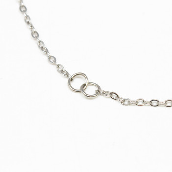 Stainless Steel 16-17" Front Double Jump Ring Necklace