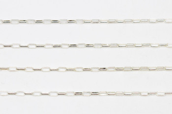 Sterling Silver 1.4x3.5mm Fancy Cable Chain - Sold By 6 Inches