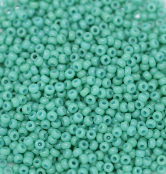 Size 11 Miyuki Seed Beads -- D4475 Duracoat Opaque Green Turquoise