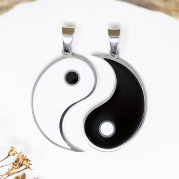 Silver Plated Yin Yang 2 Piece Set