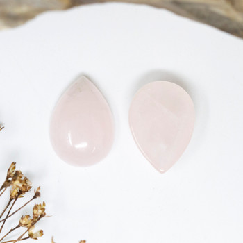 Rose Quartz Polished 13x18mm Drop Cabochon