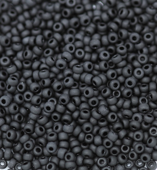 Size 11 Miyuki Seed Beads -- F401 Black Matte