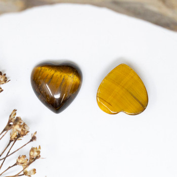 Tiger Eye Polished 12mm Heart Cabochon