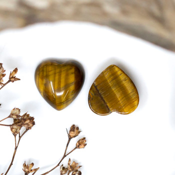 Tiger Eye Polished 12mm Heart Cabochon