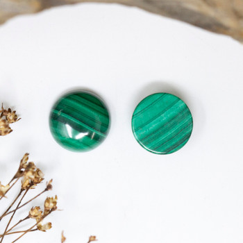 Malachite Polished 12mm Coin Cabochon