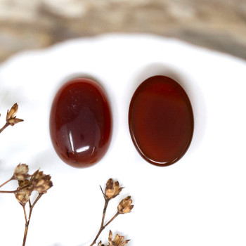Carnelian Polished 10x14mm Oval Cabochon