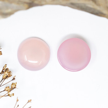 Pink Agate Polished 16mm Coin Cabochon