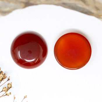 Carnelian Polished 20mm Coin Cabochon