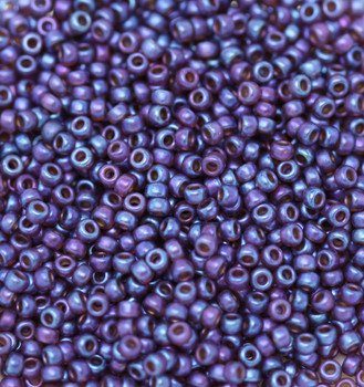 Size 11 Miyuki Seed Beads -- F460N Transparent Amethyst / Purple Matte