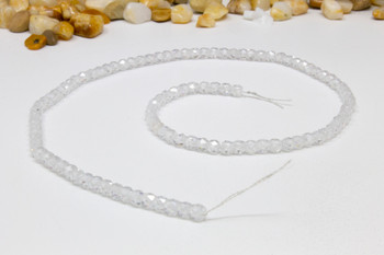 Zircon CZ AA Grade Polished Clear 3x4mm Faceted Rondelle