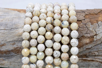White African Opal Polished 8mm Faceted Round