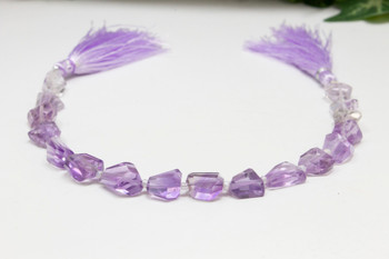 Amethyst Ombre Polished 8-12mm Faceted Nugget