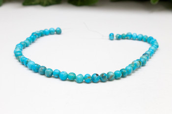 Kingman Turquoise Polished Blue 4-5mm Round Nugget