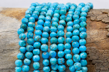 Kingman Turquoise Polished Blue 4-5mm Round Nugget