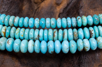 Kingman Turquoise Polished Graduated 6-8mm Rondelle
