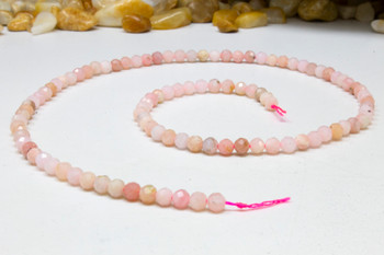 Natural Pink Opal Polished 4mm Faceted Round